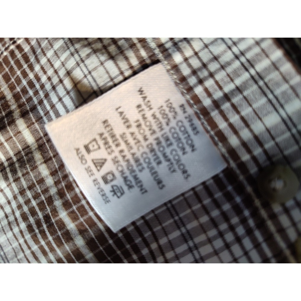 Pendleton Men's Large Button Brown Plaid Cotton L… - image 7
